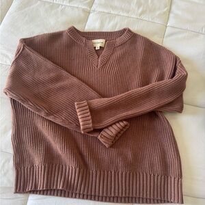 Lucky Brand Women's V-Neck Sweater in Brown